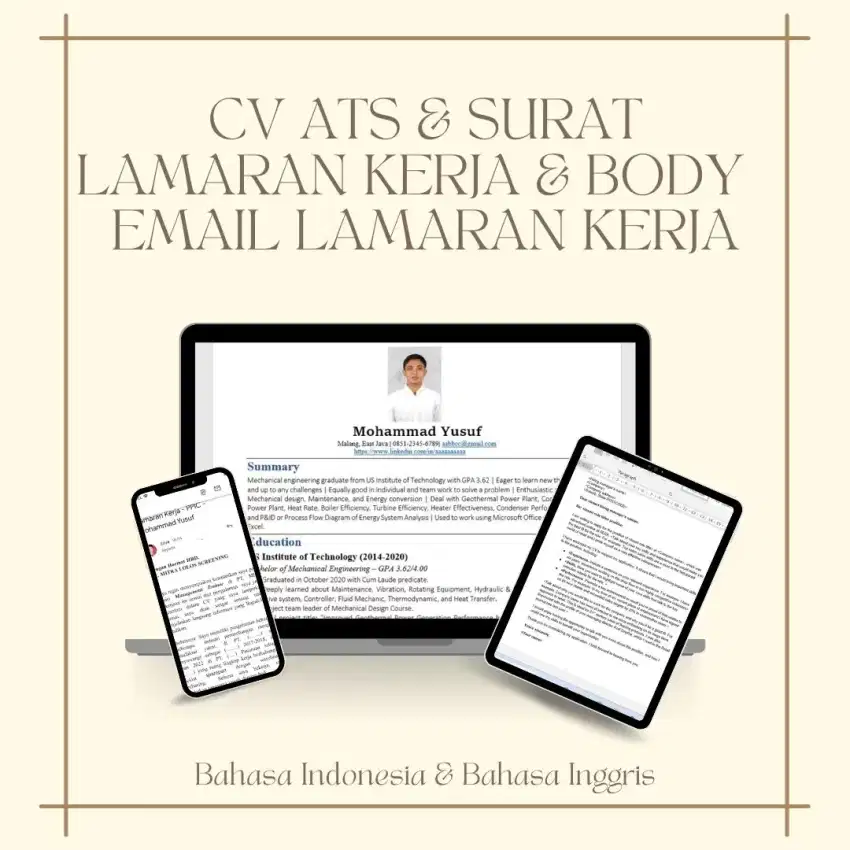 Jasa Pembuatan CV / Curriculum Vitae | Desain CV | Lamaran Kerja