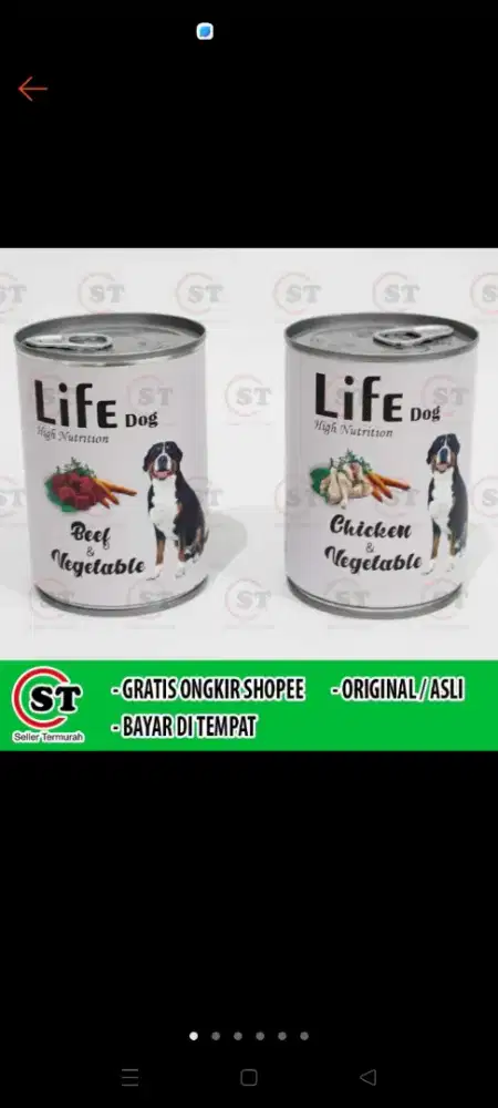 Makanan basah anjing life dog