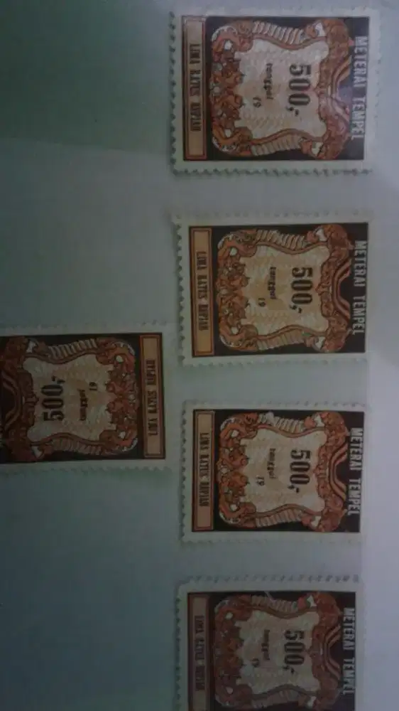 Materai 500 tahun 1986an -1990an