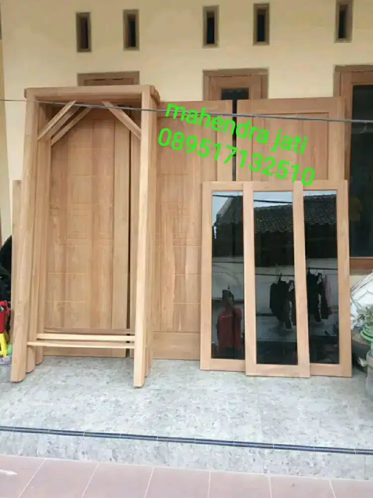 Kusen pintu jendela kayu jati