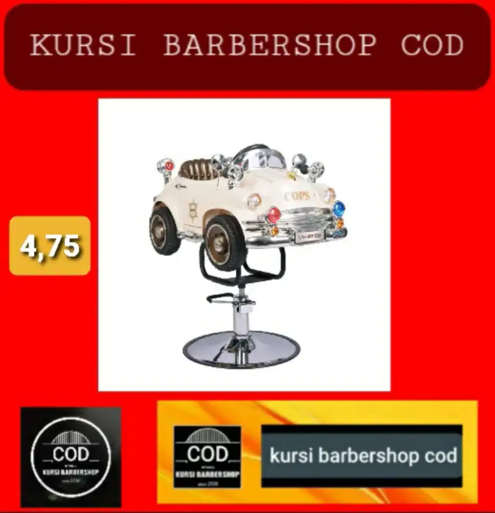 Kursi barber barbershop mobilan anak. Jaksel. Hrg mulai 3,4 jt COD OK.