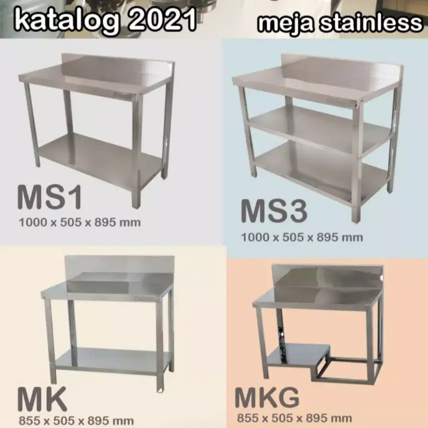 Meja dapur stainless