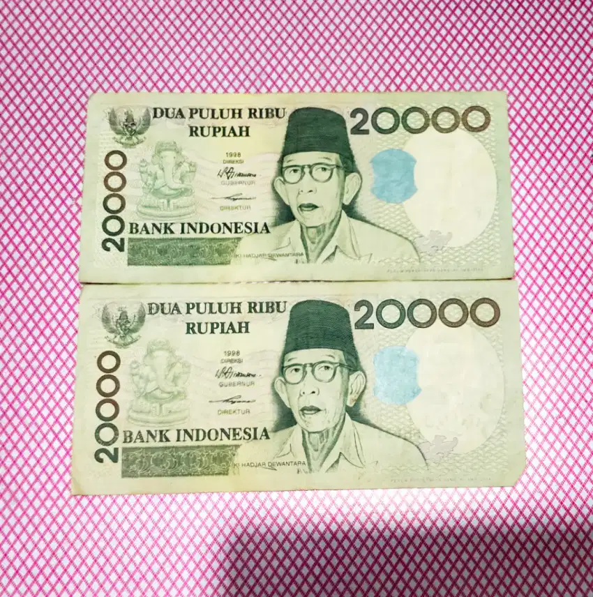 Uang 20rb tahun 1998 stock 1 lembar 30rb/lembar
