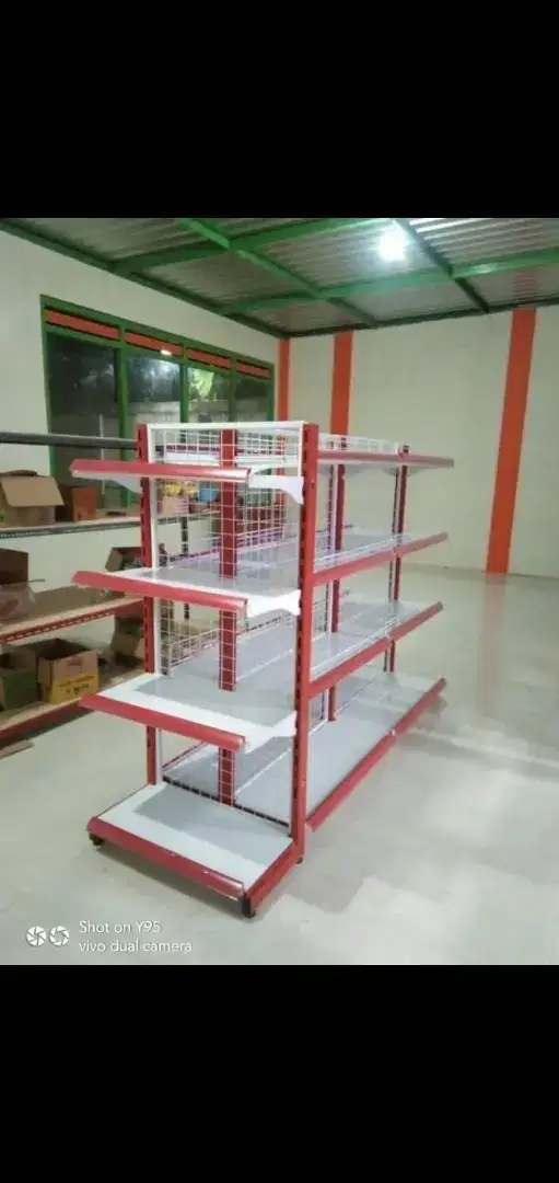 Rak minimarket dobel/2 sisi.