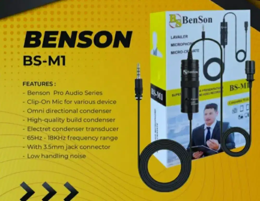 BenSon BS-M1 3.5 mm Lavalier Microphone: