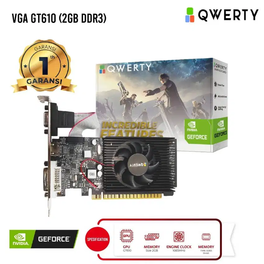 VGA QWERTY GT610 2GB