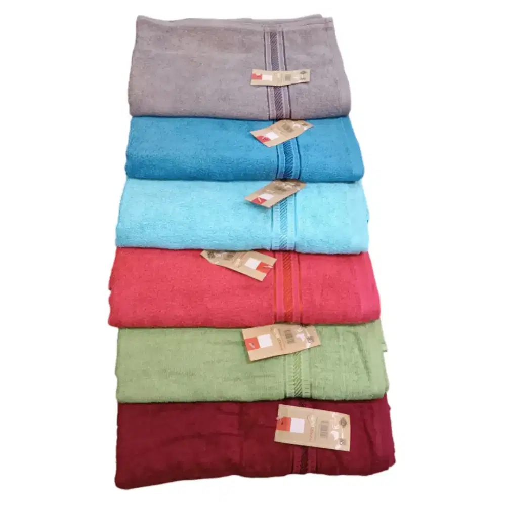 handuk mandi merah putih 70x135 katun