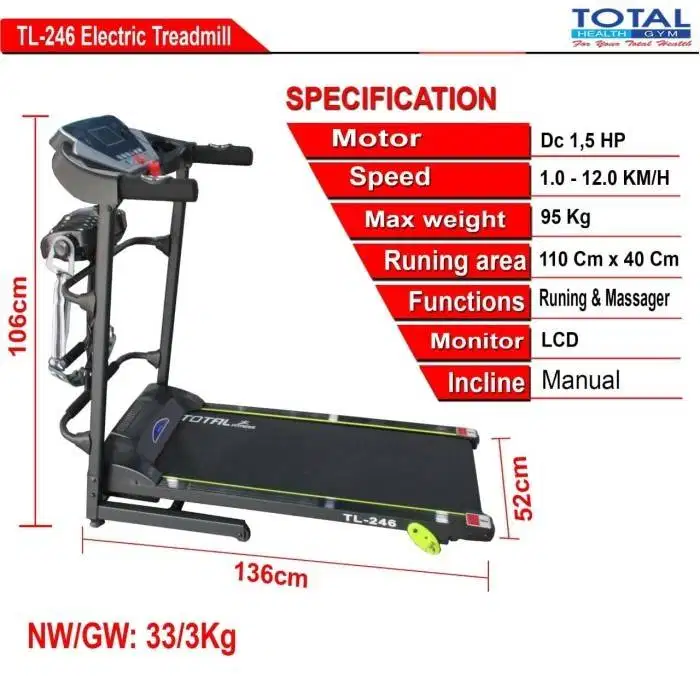 treadmill TL 246 TOTAL FITNESS