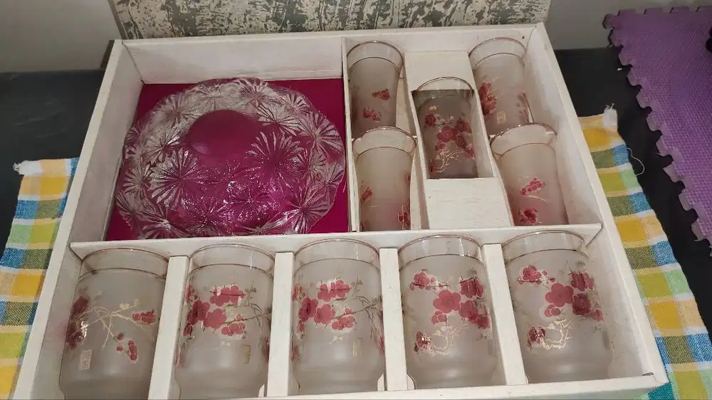 Japan Vintage Refreshment 11-pcs-Drink-Set (P-70) Gelas Etnik Jepang