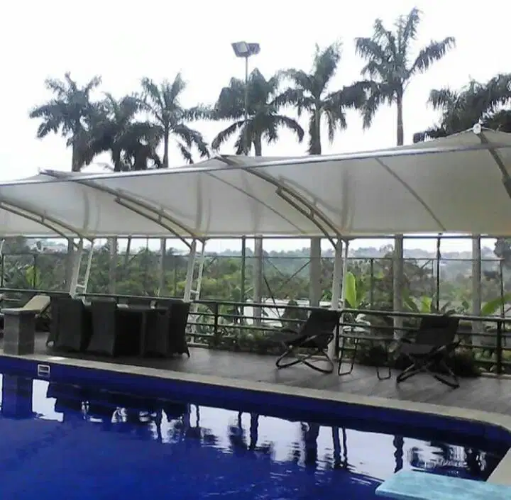 PASANG ATAP CANOPY MEMBRANE UNTUK KOLAM RENANG