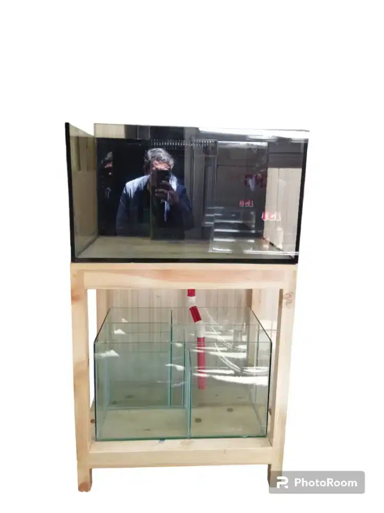 Aquarium sump filter kaca optic clear