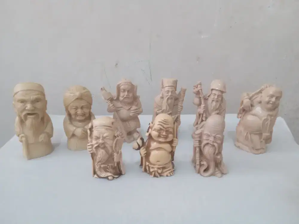 1 set miniatur patung chinese karakter figure unik