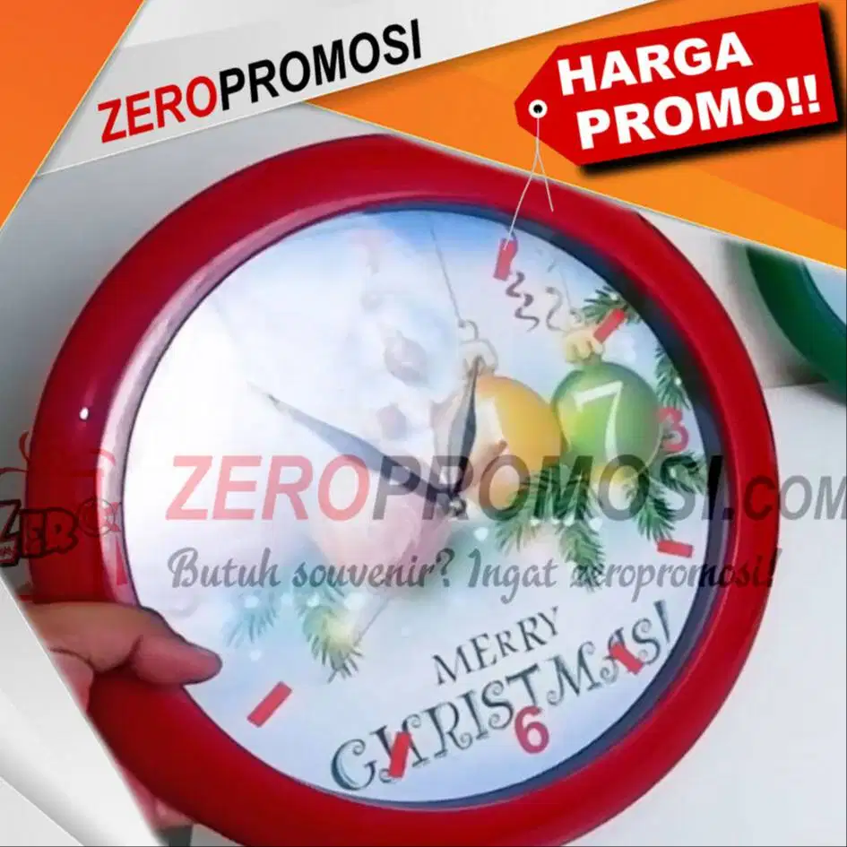 Souvenir natal jam dinding custom logo gereja