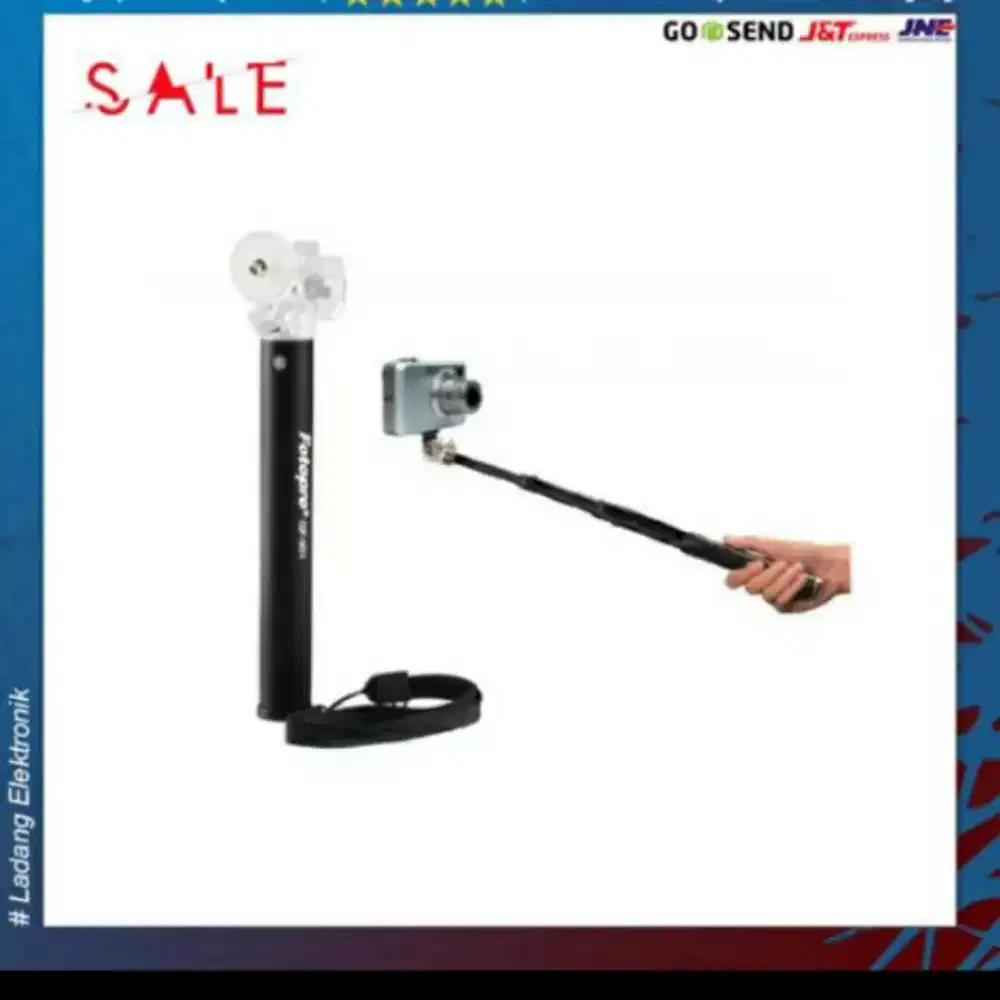FOTOPRO Gagang Tongsis Selcapod QP902 for smartphone Actioncam Black