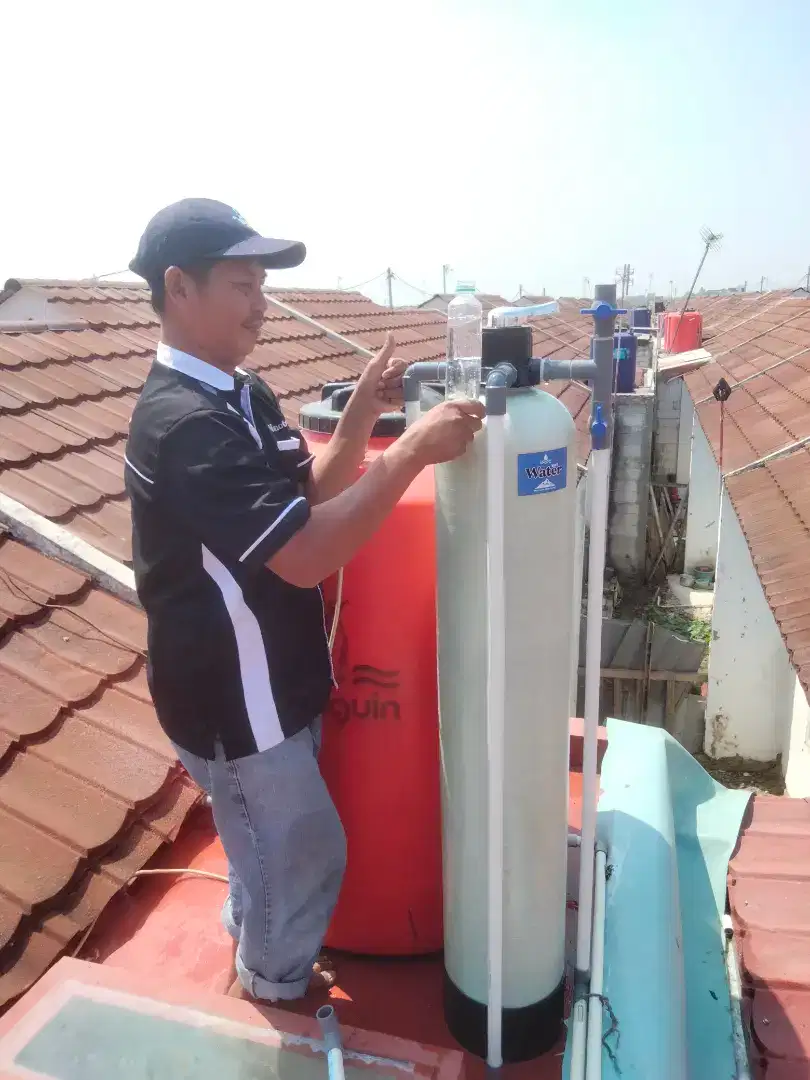 Alat filter saringan air pompa sumur bor tanah / PDAM PAM kuning keruh