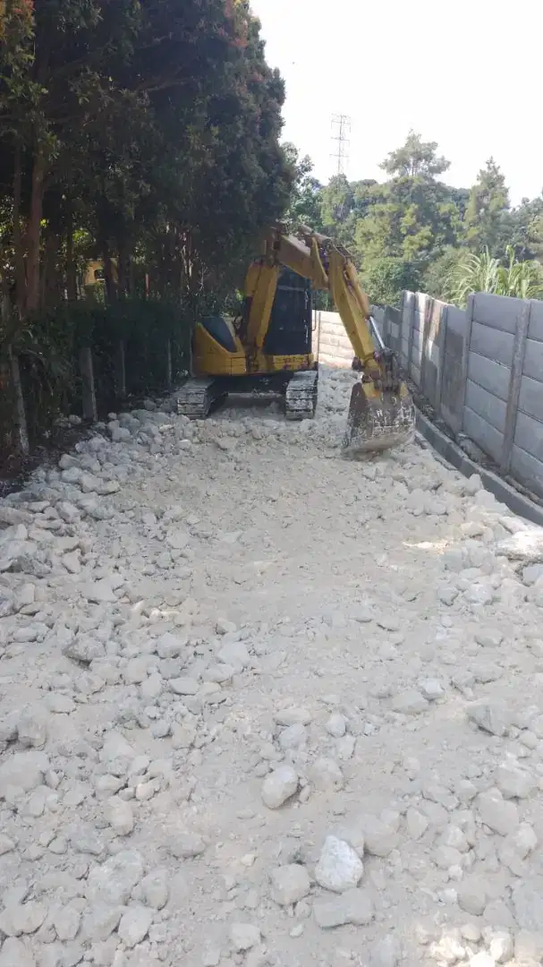 Cut and fill hotmix aspal jalan paving beton turap cor land clearing