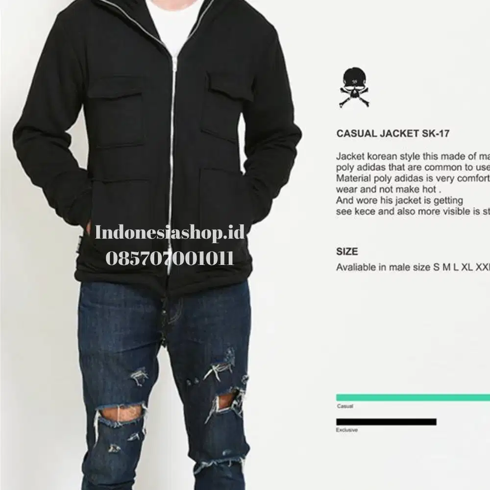 Jaket Cotton Black Hooded Style – SK21