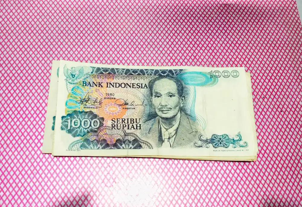 Dijual Uang 1000 Rupiah Tahun 1980 Per Lembar 50 Rb