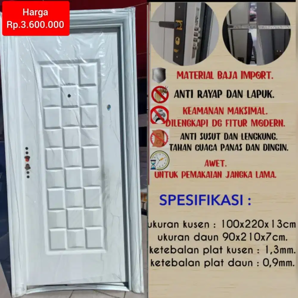 Pintu baja import / pintu aluminium import / pintu rumah import /