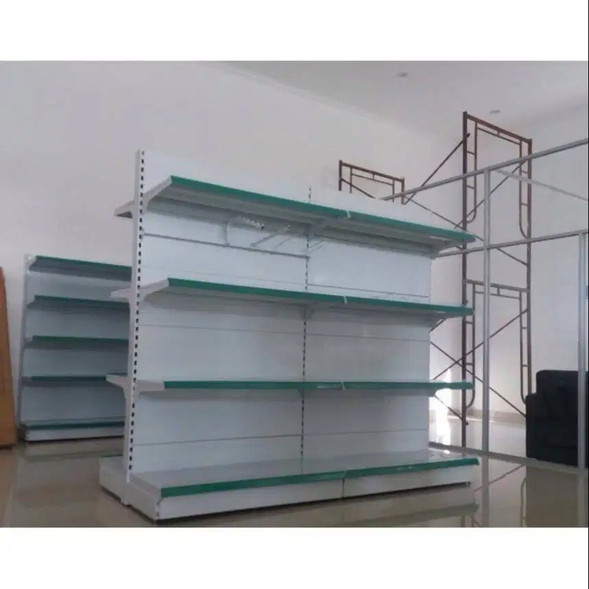 Rak Supermarket Double/ Rak Minimarket/ Rak Besi Backpanel