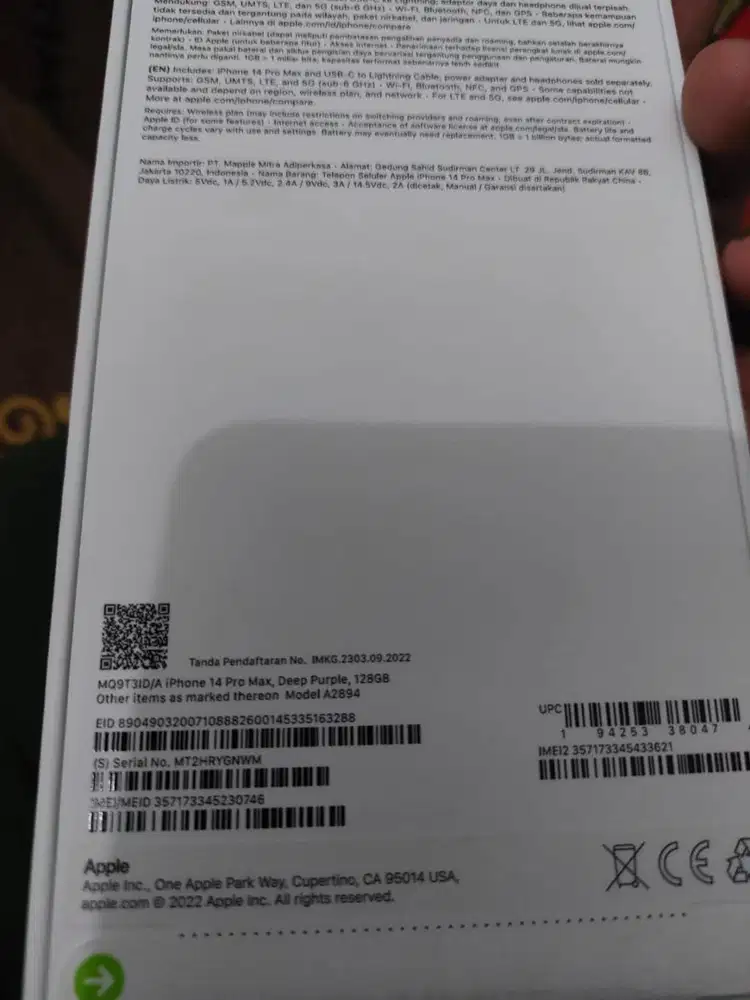 JUAL IPHONE 14 PRO MAX NORMAL MULUS