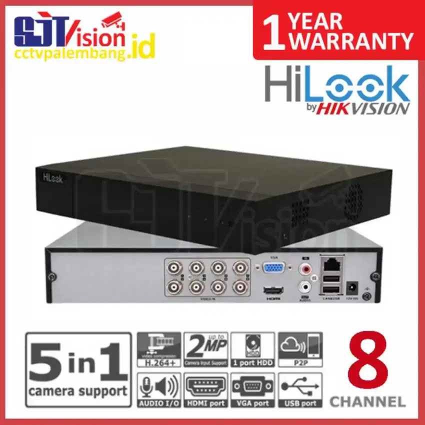 DVR Hilook (208G-F1) 2MP 8 Channel