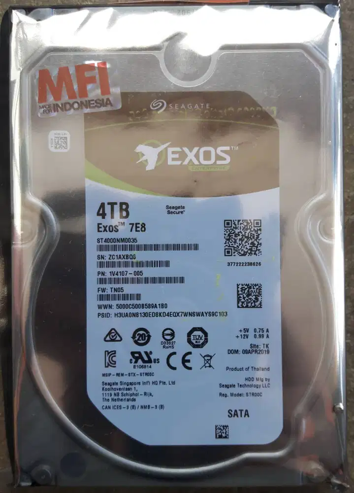 Seagate Exos 7E8 Enterprise 4TB 7200RPM Hard Drive 3.5 Inci