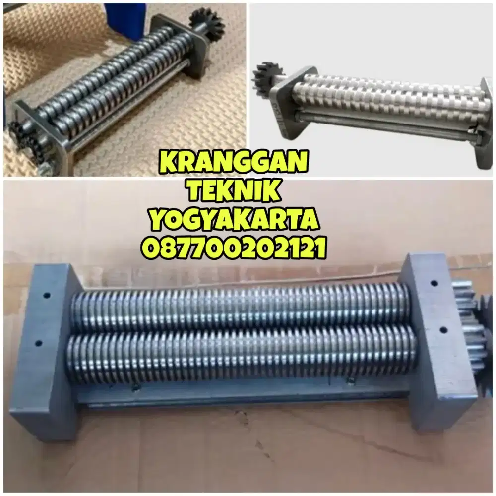 (KRANGGAN TEKNIK)roll pisau gilingan mie manual dan listrik terlengkap