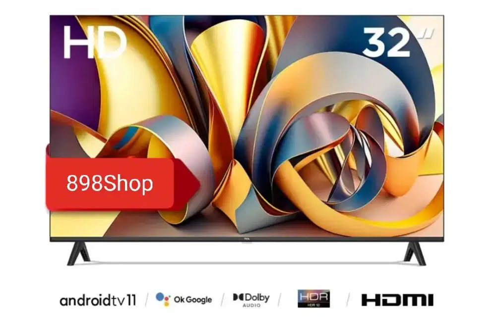 TCL TV 32 Smart TV Android 11 Dolby Digital TV Bluetooth HDMI Resmi