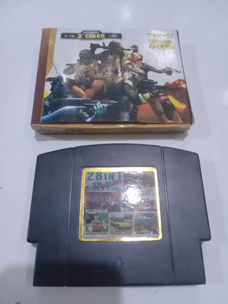 Games cartridge for nintendo X'CIBER 72pin 28in1 koleksi antik jadul