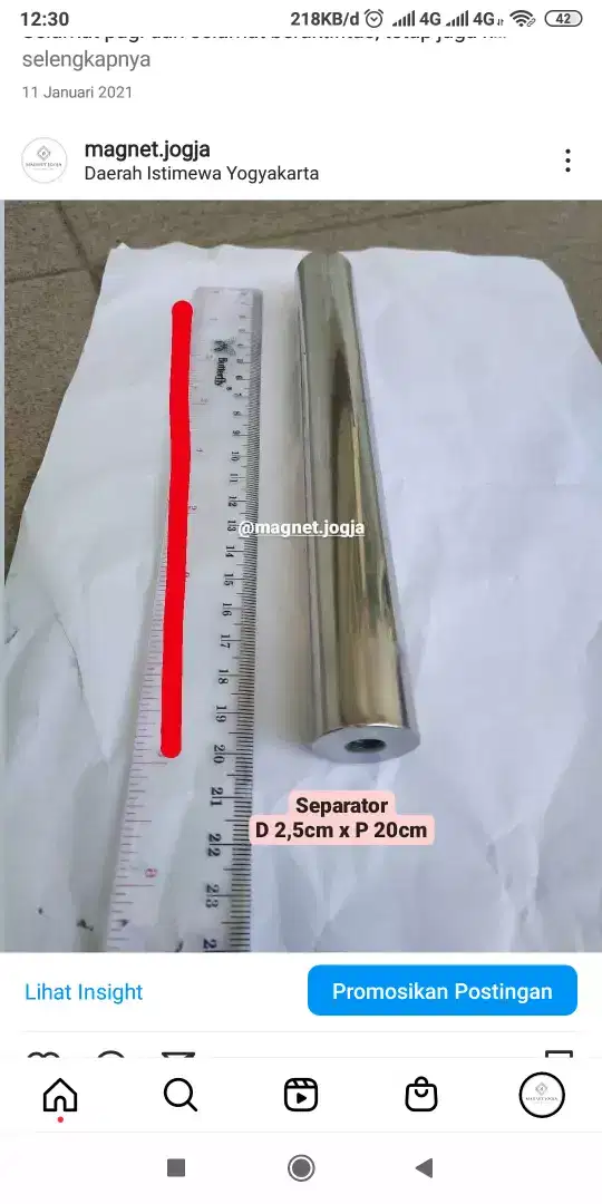 Magnet pembersih batu separator