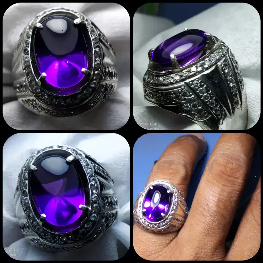 Cincin kecubung ring perak