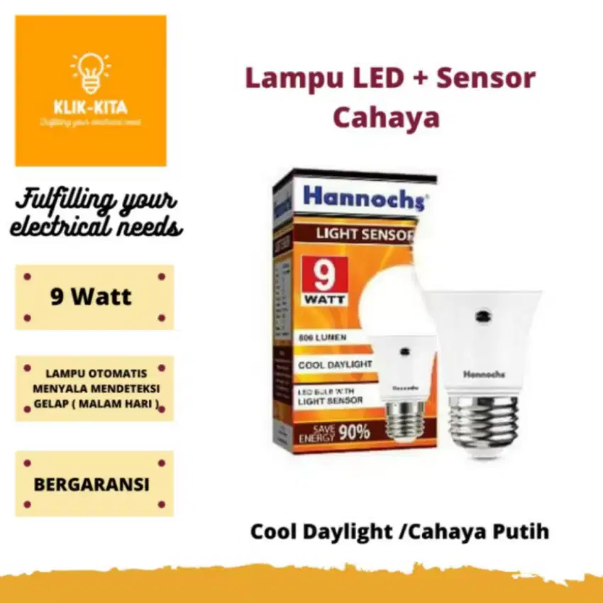 Lampu hannocs sensor matahari 11wat