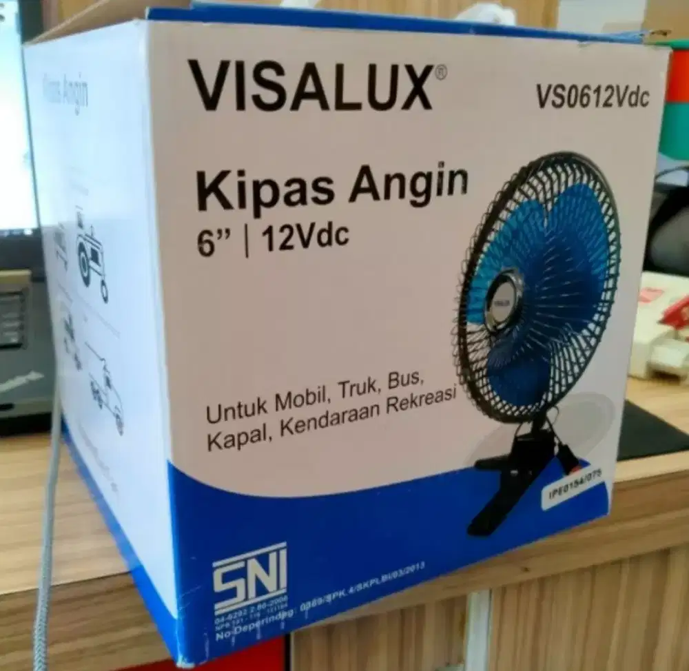 Kipas Angin Jepit Mobil Truck Bus / Fan 6 Inc 12 Volt DC