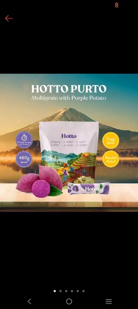 Hotto Purto 1 pouch isi 16 sachet minuman Tinggi serat biji & Ubi Ungu