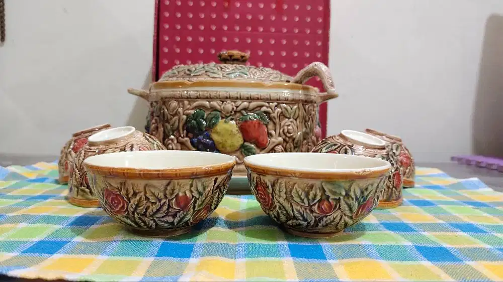 Sanyo Japan 10-pcs-Set (P-48): Serving Dish & Bowl, Panci & Mangkuk