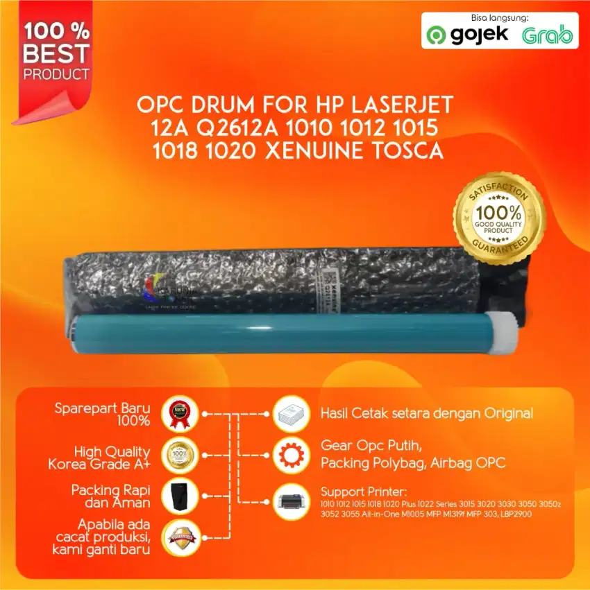 OPC Drum HP LJ 1010/1012/1020/1022/12A/Q2612A Ori Biru OEM