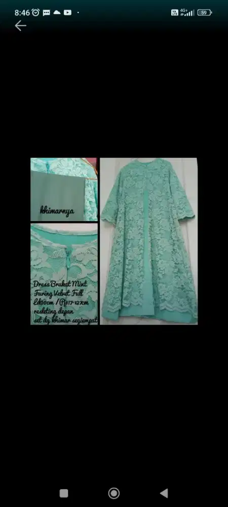 Dress pesta, atau gamis muslim pesta anak