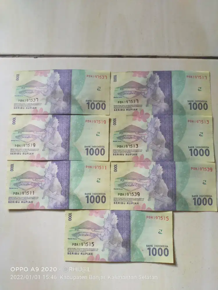 UANG KERTAS NO.SERI GANJIL