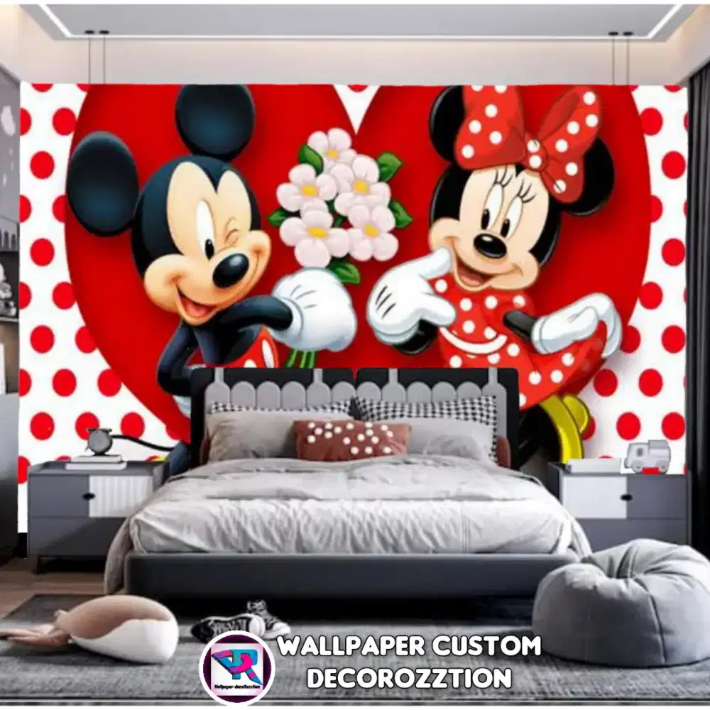 Wallpaper Dinding Custom 3D motif Anak Anak - Wallpaper Vinyl murah