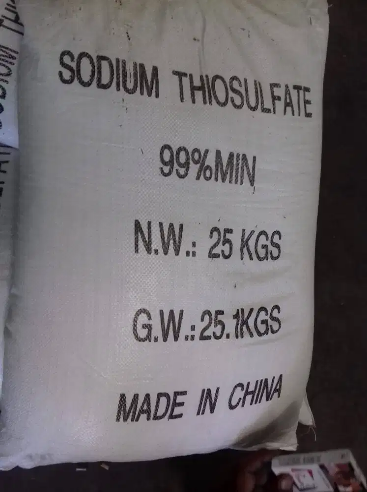 Jual bahan kimia sodium thiosulfate, 99%, ex china