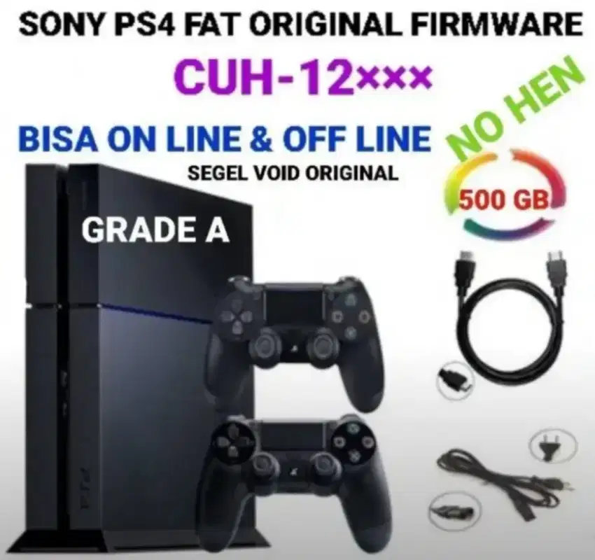 HoT || PS4 FAT ORIGINAL FW CUH-12xx 500 GB Void ONLINE & OFFLINE