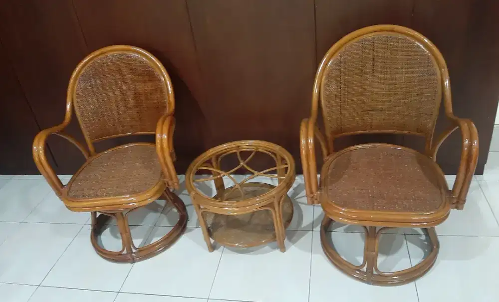 Kursi Rotan Teras 1set