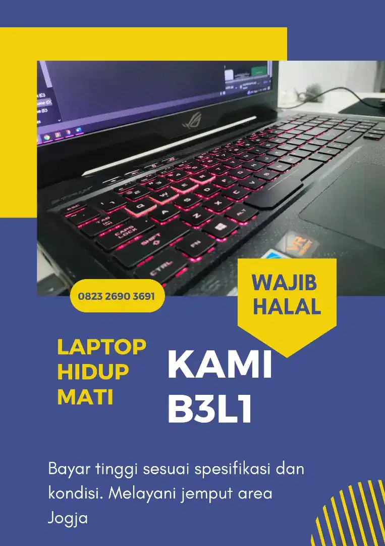 Penampung dan pembeli laptop bekas di jogja