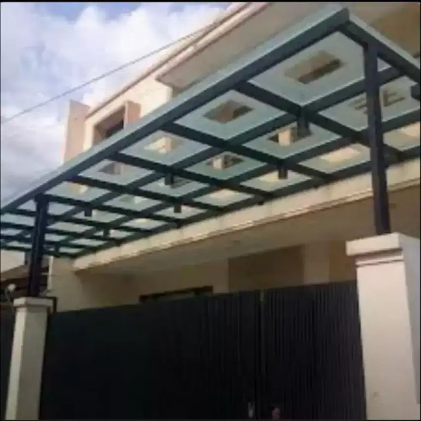 Kanopi alderon, kanopi polycarbonate, kanopi kaca dan baja ringan