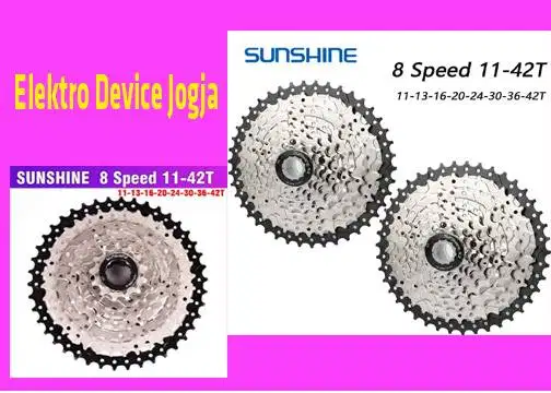 Sprocket Gir 8 speed 11-42T &/ Stang Sepeda =RINGAN TIDAK PEGAL /KARAT