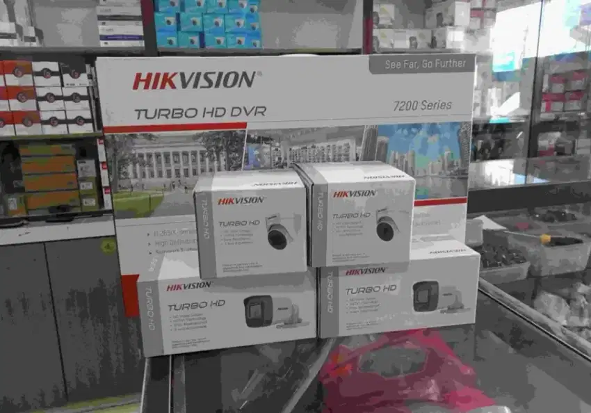 Paket 4 kamera cctv Hikvision Turbo HD 2Mp Audio .include pemasangan.