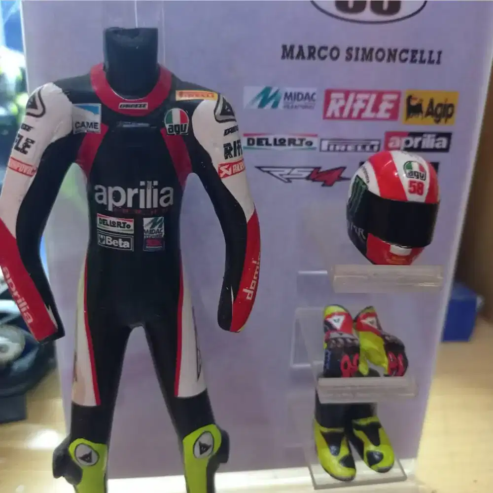 Werpack aksesoris diecast skala 12 marco Simoncelli