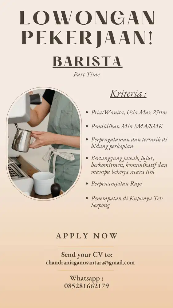 Part Time. - Cari Lowongan Terbaru di Ciputat - OLX.co.id