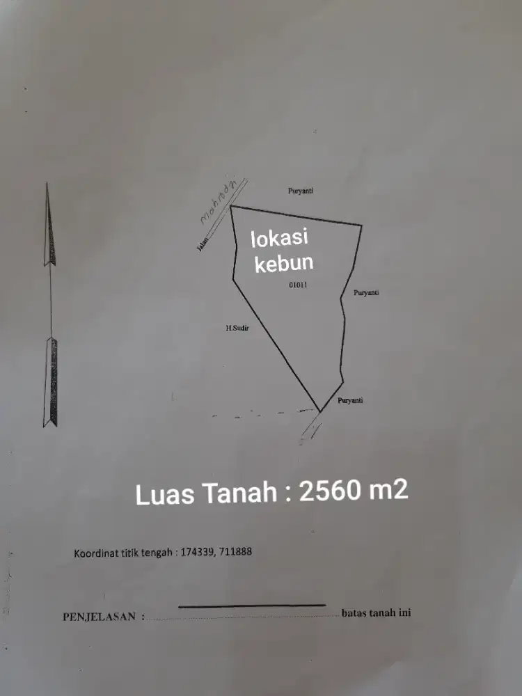 Di Jual Tanah Non Pertanian + Kapling, Luas : 2560 m2, 495m2 & 352m2